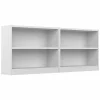 Bush Furniture Universal 30"H 2-Shelf Bookcase, Pure White, 2/Set (UB001PW)
