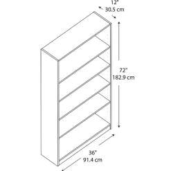 Bush Furniture Universal Tall 5 Shelf 72
