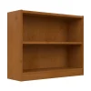 Bush Furniture Universal 30"H 2-Shelf Bookcase with Adjustable Shelf, Natural Cherry (WL12466)