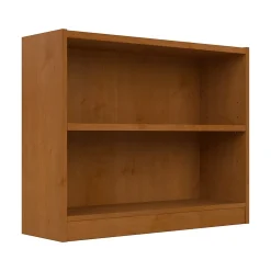Bush Furniture Universal 30"H 2-Shelf Bookcase with Adjustable Shelf, Natural Cherry (WL12466)