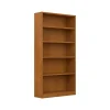 Bush Furniture Universal 72"H 5-Shelf Bookcase with Adjustable Shelves, Natural Cherry Laminated Wood (WL12467)