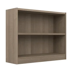 Bush Furniture Universal 30"H 2-Shelf Bookcase with Adjustable Shelf, Ash Gray Laminated Wood (WL12426)