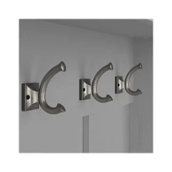 Bush Furniture Woodland 40W Hall Tree and Shoe Storage Bench with Doors, Cape Cod Gray (WDL001CG)