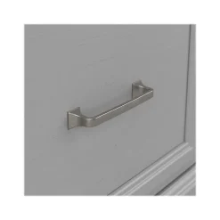 Bush Furniture Woodland 40W Entryway Bench with Doors, Cape Cod Gray (WDL005CG)