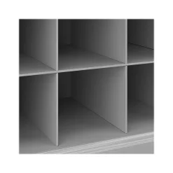 Bush Furniture Woodland 24W Hall Tree and Small Shoe Bench with Shelves, Cape Cod Gray (WDL008CG)