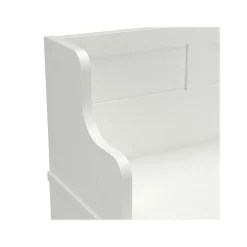 Bush Furniture Woodland 40W Entryway Bench with Doors, White Ash (WDL005WAS)