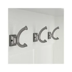 Bush Furniture Woodland 40W Hall Tree and Shoe Storage Bench with Shelves, White Ash (WDL002WAS)