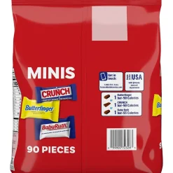 Butterfinger, CRUNCH, and Baby Ruth Assorted Minis Candy Bars, 32.4oz (FEU71526)