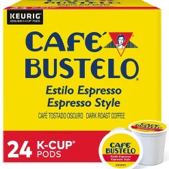 Cafe Bustelo Espresso Coffee, Dark Roast, Keurig® K-Cup® Pods, 24/Box (6106)