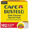 Cafe Bustelo Espresso Style Coffee Keurig® K-Cup® Pods, Dark Roast, 192/Box (5000346117)