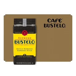 Cafe Bustelo Supreme Espresso Caffeinated Whole Bean Coffee, Dark Roast, 32 oz., Each (SMU01800)