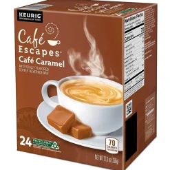 Cafe Escapes Caramel Coffee Keurig® K-Cup® Pods, Light Roast, 24/Box (GMT6813)