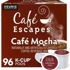 Cafe Escapes Mocha Coffee Keurig® K-Cup® Pods, 96/Carton (68037)