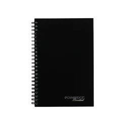 Cambridge 1-Subject Notebooks, 5" x 8", Wide Ruled, 80 Sheets, Black (06074)