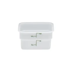 Cambro 2 Qt. CamSquare® Food Storage Container, 7 1/4" L x 7 1/4" W x 3 7/8" H, White (2SFSP148)
