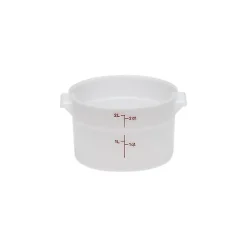 Cambro 2 Qt. Food Storage Container, 8 3/16"  D X 4 3/16" H, White (RFS2148)