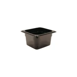 Cambro Camwear 4" Deep Black Food Pan, 6 15/16" L x 6 3/8" W (79364)