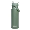 CamelBak Thrive FlipStraw Stainless Steel Vacuum Insulated Water Bottle, 32 oz., Moss (2855303001)