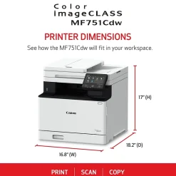 Canon imageCLASS MF751Cdw Wireless Color Laser Printer, All-In-One, Print, Scan, Copy (MF751CDW)