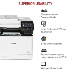 Canon imageCLASS MF751Cdw Wireless Color Laser Printer, All-In-One, Print, Scan, Copy (MF751CDW)
