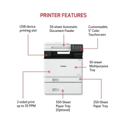 Canon imageCLASS MF751Cdw Wireless Color Laser Printer, All-In-One, Print, Scan, Copy (MF751CDW)