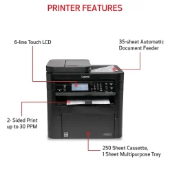 Canon imageCLASS MF267dw II Wireless Black & White Laser Printer, All-In-One, Print, Scan, Copy, Fax (5938C010)