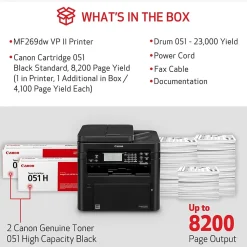 Canon imageCLASS MF269dw VP II Wireless Black & White Laser Printer, All-in-One, Print, Scan, Copy, Fax (MF269DWII VP)