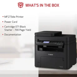 Canon imageCLASS MF273dw Wireless Black & White Laser Printer, All-In-One, Print, Scan, Copy
