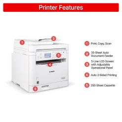 Canon imageCLASS MF284dw Wireless Black & White Laser Printer, All-In-One, Print, Scan, Copy (6354C019)