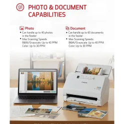 Canon imageFORMULA RS40 USB Duplex Overhead Photo Scanner, White (5209C001)