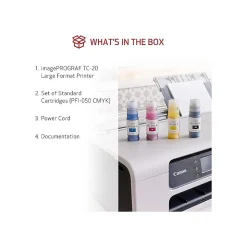 Canon ImagePROGRAF TC-20 Wireless Color Wide-Format Inkjet Printer, Single-Function, Supertank, Print (5815C002)