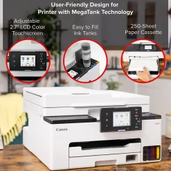 Canon MAXIFY GX2020 Wireless Color Inkjet Printer, All-In-One, Print, Scan, Copy, Fax (GX2020)