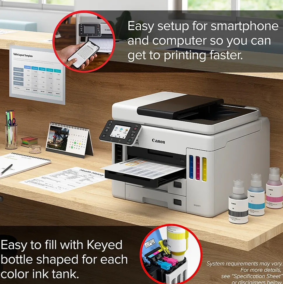 Canon MegaTank MAXIFY GX7021 Wireless Color All-in-One Inkjet Printer (4471C037)