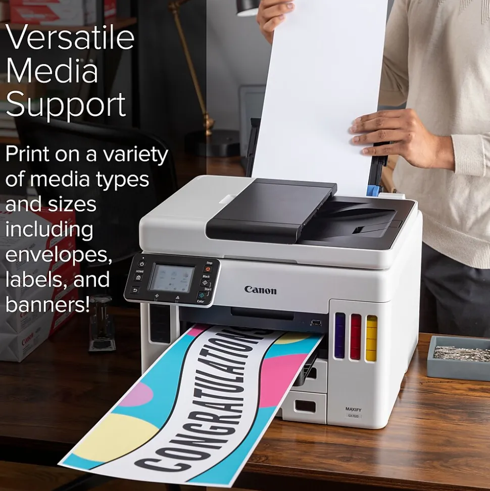 Canon MegaTank MAXIFY GX7021 Wireless Color All-in-One Inkjet Printer (4471C037)