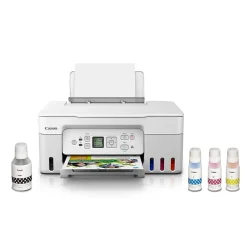 Canon PIXMA MegaTank G3270 WH Wireless Color Inkjet Printer, All-In-One Supertank, Print, Scan, Copy (G3270 WH)