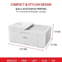 Canon PIXMA TR4720 Wireless Color Inkjet Printer, All-In-One, Print, Scan, Copy, Fax (TR4720 WHITE)