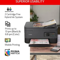 Canon PIXMA TR7020a Wireless Color Inkjet Printer, All-In-One, Print, Scan, Copy (TR7020A BLACK)