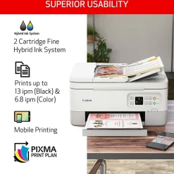 Canon PIXMA TR7020a Wireless Color Inkjet Printer, All-In-One, Print, Scan, Copy (TR7020A WHITE)