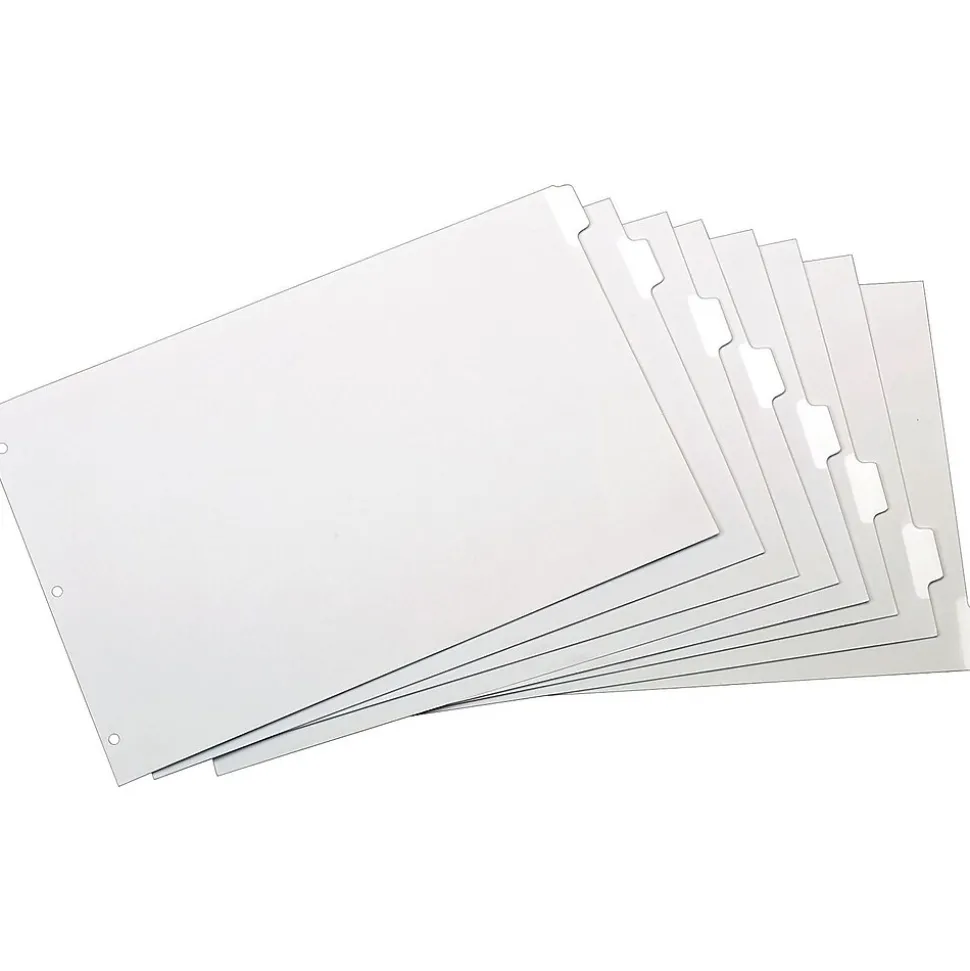 Cardinal Write & Erase Paper Dividers, 8-Tab, White (CRD 84271)