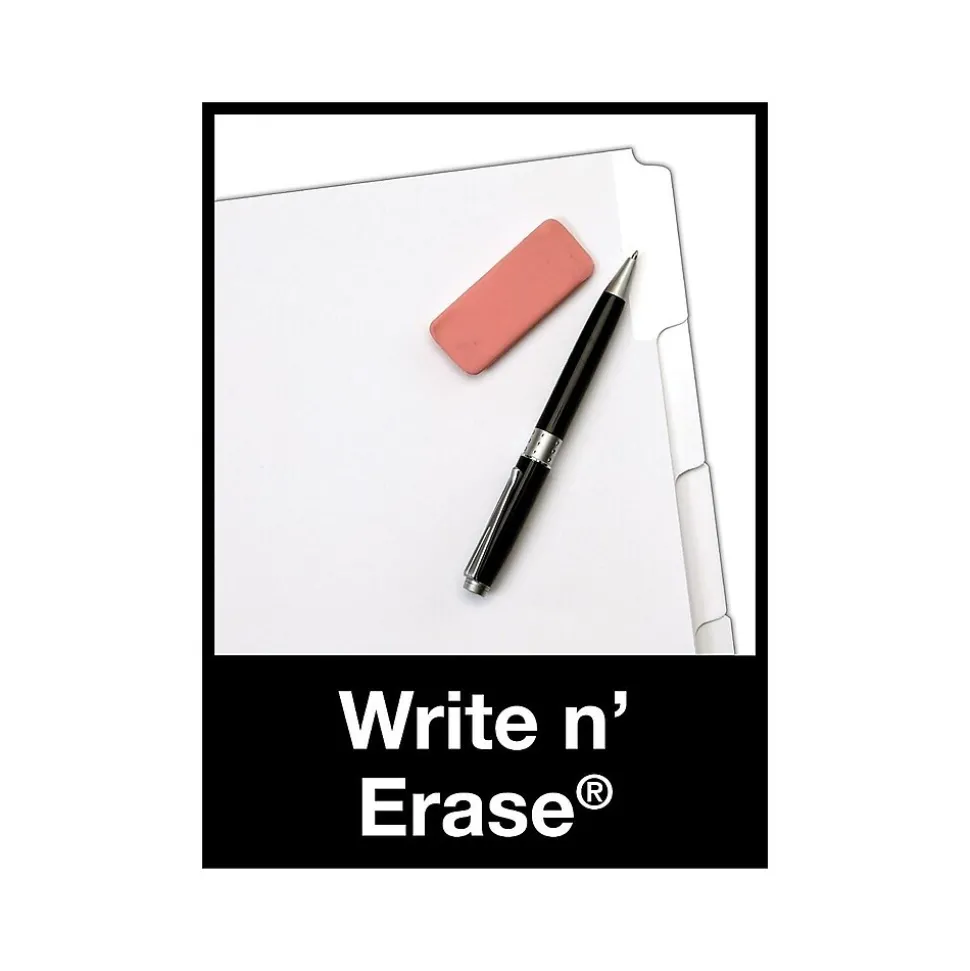 Cardinal Write & Erase Paper Dividers, 8-Tab, White (CRD 84271)