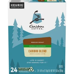 Caribou Coffee Caribou Blend Decaf Coffee, Medium Roast, 0.41 oz. Keurig® K-Cup® Pods, 24/Box (6995)