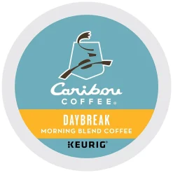 Caribou Coffee Daybreak Morning Blend Coffee Keurig® K-Cup® Pods, Light Roast, 24/Box (6994)