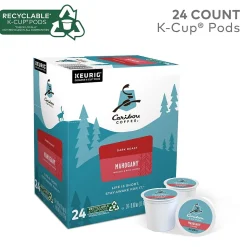 Caribou Mahogany Coffee, Dark Roast, 0.40 oz. Keurig® K-Cup® Pods, 24/Box (6990)