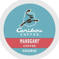 Caribou Mahogany Coffee, Dark Roast, 0.40 oz. Keurig® K-Cup® Pods, 24/Box (6990)