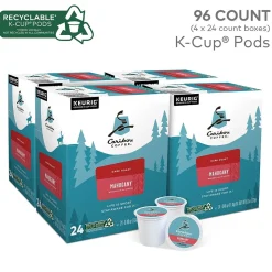 Caribou Mahogany Coffee Keurig® K-Cup® Pods, Dark Roast, 96/Carton (10312)