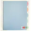 Carolina Pad Noted Premium 5-Subject Subject Notebooks, College Ruled, 150 Sheets, Assorted Colors (17514)