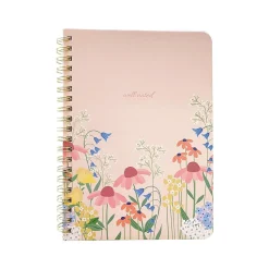 Carolina Pad Wildflower Personal Notebook, 5" x 7", College-Ruled, 80 Sheets, Assorted Colors (35097)