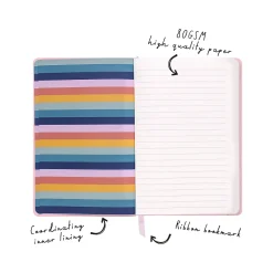 Carpe Diem Ballerina Pink Journal, 5.24" x 8.27", Wide-Ruled, 192 Pages (9370-CD)