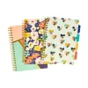 Carpe Diem Floral Love 5-Subject Subject Notebooks, 7.09" x 10", College Ruled, 100 Sheets, Assorted Colors, 3/Pack (9033-CD)