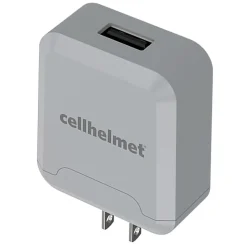 cellhelmet 2.1-Amp Single-USB Wall Charger with USB-A to USB-C Round Cable, 3 Feet (WALL-2.1/1+R-USB-C-3-G)